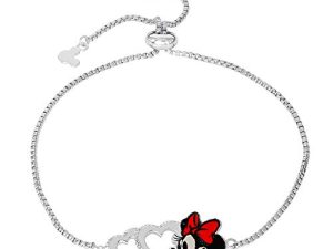 Disney Mickey or Minnie Mouse Silver Plated Lariat Bracelet