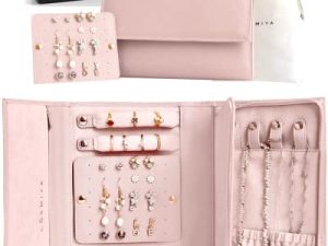 COSMIYA Luxury Vegan Leather Traveling Jewelry Organizer - Jewelry Roll