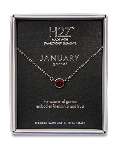 Pavilion Gift Company H2Z 16216 January Garnet Birthstone Necklace with 18" Chain Pavilion Gift Company H2Z 16216 January Garnet Birthstone Necklace with 18" Chain