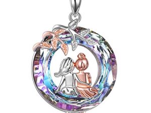 AOBOCO Sisters Gifts from Sister Sterling Silver Heart Necklace Female Friendship Jewelry