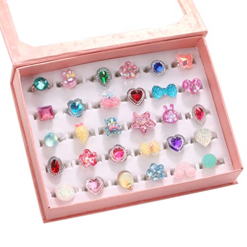 PinkSheep Little Girl Jewel Rings in Box PinkSheep Little Girl Jewel Rings in Box