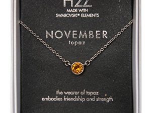 Pavilion Gift Company H2Z 16226 November Topaz Birthstone Necklace with 18" Chain