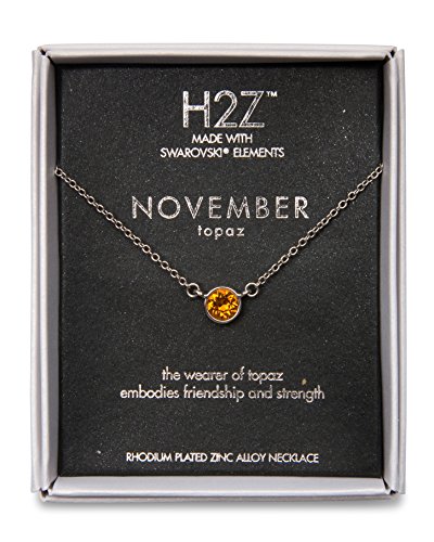 Pavilion Gift Company H2Z 16226 November Topaz Birthstone Necklace with 18" Chain Pavilion Gift Company H2Z 16226 November Topaz Birthstone Necklace with 18" Chain