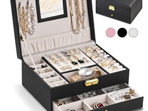 NUCAZA Jewelry Box For Women Girls with Mirror