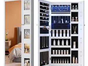 HNEBC Wall Mounted Jewelry Organizer with Photo frame