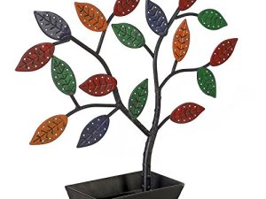 MyGift Multicolored Metal Hanging Jewelry Tree Earring Display Stand