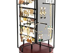 ProCase 360 Rotating Jewelry Organizer Stand Earring Organizer (Holds More than 100 Pairs Earrings)
