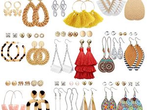 47 Pairs Fashion Earrings for Women Girls
