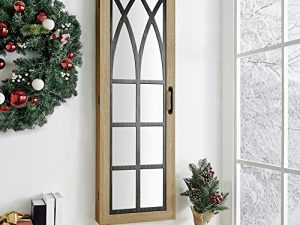 FirsTime & Co. Rustic Arch Jewelry Armoire Accent Wall Mirror