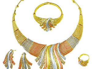 Ethiopian Jewelry for Women Golden African Necklace for Mom ladies