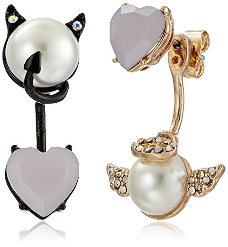 Betsey Johnson Angel & Devil Mismatch Front/Back Earrings Betsey Johnson Angel & Devil Mismatch Front/Back Earrings