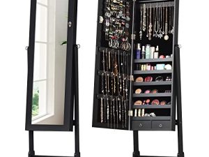 COSTWAY Standing Jewelry Armoire Cabinet