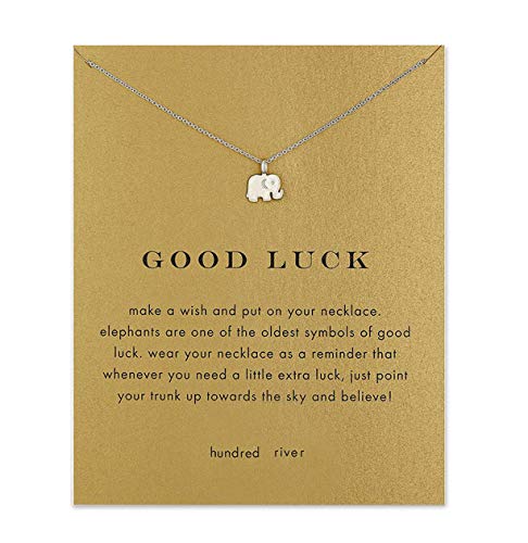 Baydurcan Friendship Anchor Compass Necklace Good Luck Elephant Pendant Chain Necklace with Message Card Gift Card Baydurcan Friendship Anchor Compass Necklace Good Luck Elephant Pendant Chain Necklace with Message Card Gift Card