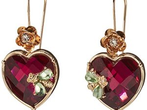 Betsey Johnson Stone Heart Drop Earrings
