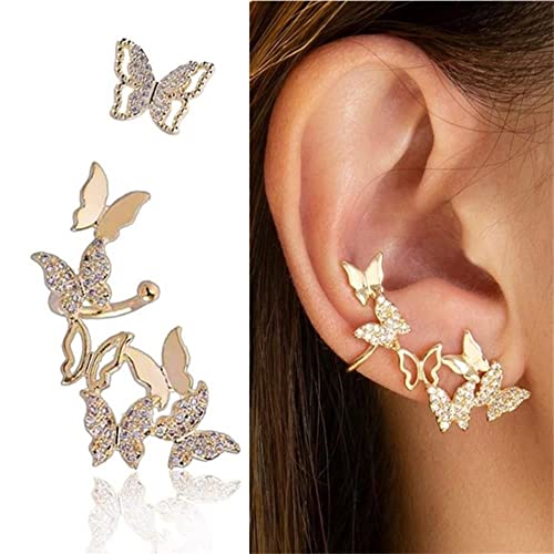 1 Pair Fashion Women Full Drill Hollow Ear Bone Clip Asymmetrical Jewelry Clip Earrings Accessories Fashion Design 1 Pair Fashion Women Full Drill Hollow Ear Bone Clip Asymmetrical Jewelry Clip Earrings Accessories Fashion Design