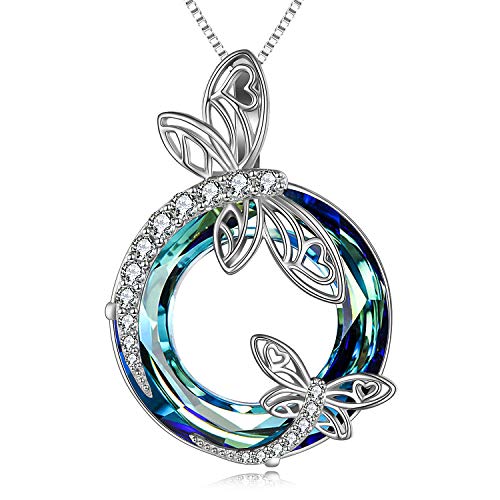 TOUPOP Womens Necklace Dragonfly Necklace Sterling Silver Butterfly Pendant Necklace with Crystal Jewelry Gifts for Women Girls Wife Mom Birthday Christmas Anniversary TOUPOP Womens Necklace Dragonfly Necklace Sterling Silver Butterfly Pendant Necklace with Crystal Jewelry Gifts for Women Girls Wife Mom Birthday Christmas Anniversary