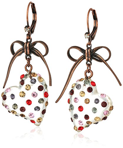 Betsey Johnson Multi Lucite Heart Drop Earrings Betsey Johnson Multi Lucite Heart Drop Earrings