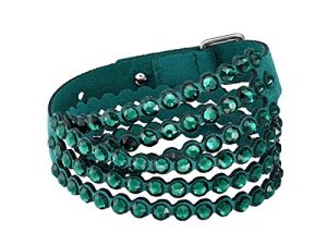 SWAROVSKI Women's Leather Look Crystal Power Bracelet Collection