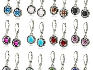 12 Pairs Silver Dangle Earrings for Women Multipack Teen Girls Small Hoop Earrings with Charm Leverback Earrings for Women Handmade Earrings Bohemian Jewelry