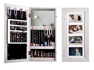 FREDEES Lockable Jewelry Box with Photo Frame
