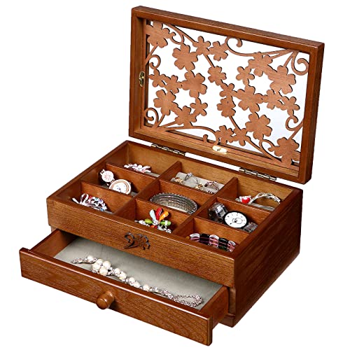 Changsuo Wooden Jewelry Box for Women with Changsuo Wooden Jewelry Box for Women with