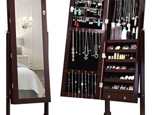 Giantex Jewelry Armoire Cabinet Organizer with Mirror