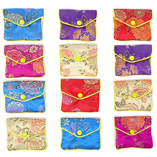 Honbay 12PCS Jewelry Silk Purse Pouch Brocade Embroidered Bags Gift Bags Honbay 12PCS Jewelry Silk Purse Pouch Brocade Embroidered Bags Gift Bags