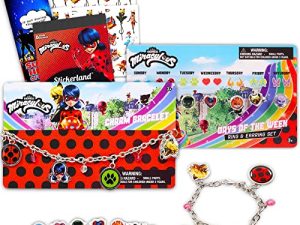 Miraculous Ladybug Jewelry Set for Girls - Bundle with Miraculous Ladybug Charm Bracelet