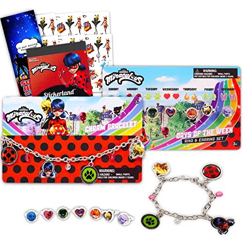 Miraculous Ladybug Jewelry Set for Girls - Bundle with Miraculous Ladybug Charm Bracelet Miraculous Ladybug Jewelry Set for Girls - Bundle with Miraculous Ladybug Charm Bracelet